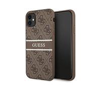 Funda Guess 4G Printed Stripe Marrón - iPhone 11
