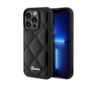 Funda Guess Acolchada Metal Logo Negro - iPhone 15 Pro