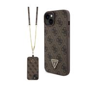 Funda Guess Crossbody 4G Metal Logo Marrón - iPhone 15 Plus