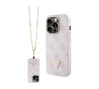 Funda Guess Crossbody 4G Metal Logo Rosa - iPhone 15 Pro