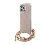 Funda Guess Crossbody Cordón 4G Print Rosa - iPhone 15 Pro Max