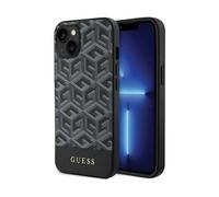 Guess GUHMP15SHGCFSEK Carcasa rígida para iPhone 15/14/13 de 6,1, diseño de Rayas, Color Negro