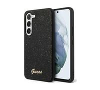 CG Mobile Guess GUHCS24SHGGSHK Funda para S24 S921 Negro Hard Case Glitter Script