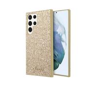 Funda Guess Glitter Flakes Metal Logo Gold - Galaxy S23 Ultra