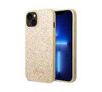 Funda Guess Glitter Flakes Metal Logo Oro - iPhone 14 Plus