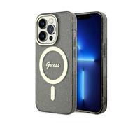 Funda Guess Glitter Gold MagSafe Black - iPhone 14 Pro