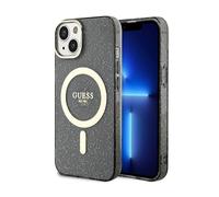 Funda Guess Glitter Gold Negra para Magsafe - iPhone 14 Plus