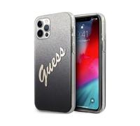 Funda Guess Glitter Gradient Script Negra - iPhone 12 Pro Max