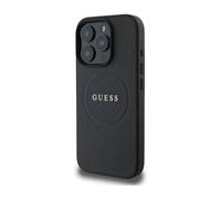 Funda Guess Grained Ring Negra para Magsafe - iPhone 16 Pro Max