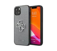 Funda Guess GUHCP13SSA4GSGR Saffiano 4G Logo Metal Gris - iPhone 13 Mini