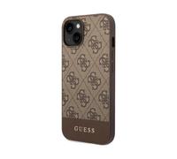 Funda Guess GUHCP14MG4GLBR 4G Liquid Glitter, Marrón - iPhone 14 Plus / 15 Plus