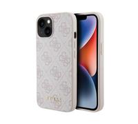 Funda Guess GUHCP15SG4GFPI 4G Metal Oro Logo Rosa - iPhone 15