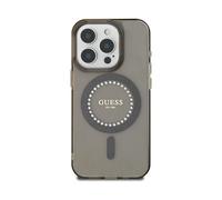 Funda Guess IML Rhinestones con MagSafe - iPhone 16 Pro Max, negro
