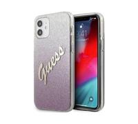 Funda Guess iPhone 12 Mini, Rosa - Glitter Gradient Script