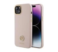 Funda Guess iPhone 15 Plus, Rosa - Silicona Logo Strass 4G