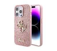 Funda Guess iPhone 15 Pro GUHCP15LHG4SGP, Rosa - Glitter Script Big 4G