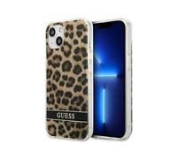 Funda Guess Leopard Electro Stripe Marrón - iPhone 13 Mini