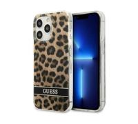 Funda Guess Leopard Electro Stripe Marrón - iPhone 13 Pro