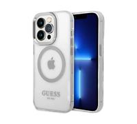 Funda Guess Metal Outline MagSafe, Transparente/Plata - iPhone 14 Pro Max