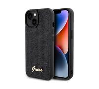 Funda Guess Metal Script Disco Negra - iPhone 15
