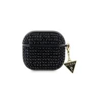 Funda Guess para AirPods 4 Negra con Piedras Brillantes y Charm