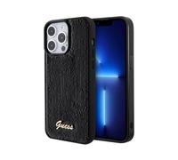 Funda Guess Sequin Script Metal Negra - iPhone 15 Pro Max
