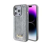 Funda Guess Sequin Script Metal Silver - iPhone 15 Pro Max