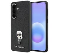 Funda Hardcase Karl Lagerfeld Galaxy A37 Ikonik Glitter Negro Logo Metálico