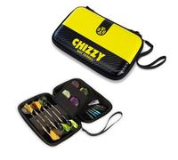 Harrows Dave Chizzy Chisnall Player Pro 6 - Funda para dardos (6 unidades, material de protección EVA, para 6 dardos, color negro y amarillo