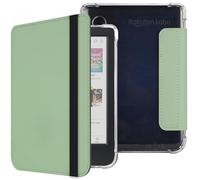 Funda HGWALP Compatible con Kobo Clara Colour/Clara BW(2024)/2E(2022) Cuero PU + TPU Transparente y Suave Dormir/Despertar Automático-Verde