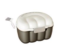 Funda higiénica de viaje para prótesis dentales y alineadores con cesta de malla extraíble, a prueba de fugas, almacenamiento para oficina, hogar, funda de alineador invisible