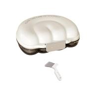 Funda higiénica de viaje para prótesis dentales y alineadores con cesta de malla extraíble, a prueba de fugas, almacenamiento para oficina, hogar, funda de alineador invisible