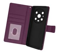 Funda Honor Magic4 Pro Solapa Tarjetero Soporte Vídeo violeta