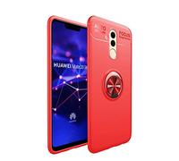 Funda Huawei Mate 20 Lite, CHcase 360 Grados Giratorio Ring Grip [Soporte Kickstand] Soft Case Cover Carcasa Protectora de TPU con Soporte Magnetic Car Mount Function para Huawei Mate 20 Lite -Rojo