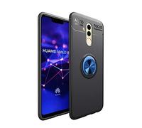 Funda Huawei Mate 20 Lite, CHcase 360 Grados Giratorio Ring Grip [Soporte Kickstand] Soft Case Cover Carcasa Protectora de TPU con Soporte Magnetic Car Mount para Huawei Mate 20 Lite -Negro + Azul