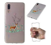 Funda Huawei P20, MHHQ Slim Luxury Carcasa Navidad Silicona Suave Cubierta Gel Case Ultra Delgado TPU Goma Flexible Cover para Huawei P20-3