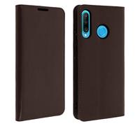 Funda Huawei P30 Lite de cuero cartera Función soporte - Marrón
