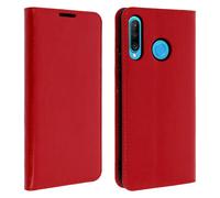 Funda Huawei P30 Lite de cuero cartera Función soporte - Rojo