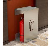 Funda hueca para extintor, soporte para extintor de incendios, montaje en pared, soporte decorativo para extintor, caja supresora de incendios de hierro (color: plateado)