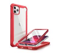 Funda i-Blason Ares para iPhone 11 Pro Max 2019, carcasa resistente de doble capa transparente con protector de pantalla incorporado (rojo met?lico)