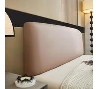 Funda Impermeable De Cuero Sintético para Cabecero De Cama: Elegante Protector Antipolvo para Camas Queen, King Y Full. Funda Elegante para Renovar La Decoración De Tu Khaki 220cm(86.61inch)