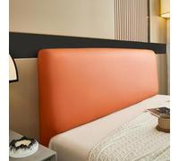 Funda Impermeable De Cuero Sintético para Cabecero De Cama: Elegante Protector Antipolvo para Camas Queen, King Y Full. Funda Elegante para Renovar La Decoración De Tu Orange 220cm(86.61inch)