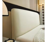 Funda Impermeable De Cuero Sintético para Cabecero De Cama: Elegante Protector Antipolvo para Camas Queen, King Y Full. Funda Elegante para Renovar La Decoración De Tu Off White 220cm(86.61inch)
