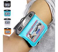 Funda Impermeable De Llave Coche para Natación - Funda para Llaves, Llavero, Dinero MP3. Brazalete Ajustable Y Cordón para Cuello Brazo Muñeca O Tobillo para Nadar Surfear Y Correr. IPX8.