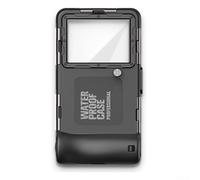 Funda impermeable IP68 para esnórquel, carcasa táctil subacuática de 15 m de profundidad con tuerca de 1/4, cubierta protectora de TPE+PC para todos los teléfonos inteligentes, azul y naranja (negro y