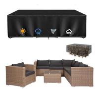 Funda Impermeable Muebles Exterior - Funda Protectora Muebles Jardin 290x130x80cm Funda Mesa Exterior Lonas Impermeables Exterior Anti-Uv Resistente Al Viento Oxford Muebles De Jardin Cubierta