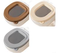 Funda impermeable para asiento de inodoro de EVA con agarre antideslizante y respaldo para formas estándar de asiento de inodoro compatible con U V (tres paquetes mixtos)