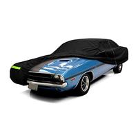 Funda impermeable para automóvil de repuesto para Dodge Challenger 1970-1974, T/A, R/T, 2 puertas rígidas/Notchback Coupe 210T, para todo tipo de clima, con puerta de cremallera para protección contra