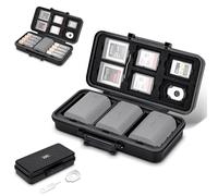 Funda impermeable para batería de cámara y tarjeta de memoria, caja de almacenamiento de baterías para 3 baterías LP-E6/NP-FZ100/NPW235/EN-EL15/DMW-BLF19/BLX-1 o 1 batería de iones de litio y 8 pilas