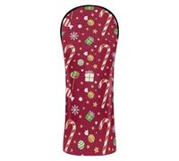 Funda impermeable para cabeza de golf con etiqueta de número para conductor, maderas e híbridos de Navidad, bastones de caramelo, regalos de acebo